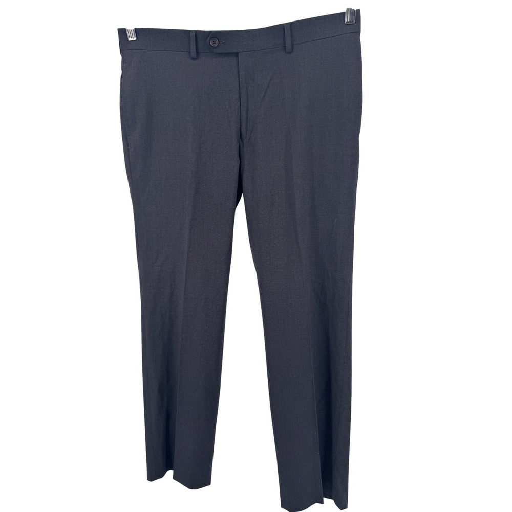 Ralph Lauren Men Pants 34x30 Charcoal Gray Flat Front Dress Tailored Fit